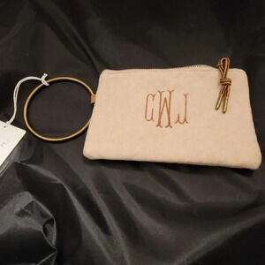 MARLEYLILLY Quilted Oatmeal Wristlet